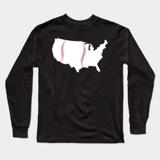 Baseball is Americas Pastime USA Long Sleeve T-Shirt